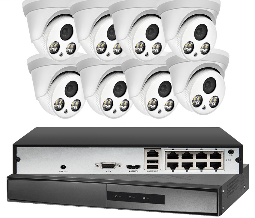 8 IP cameras kit